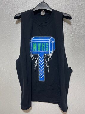 Gildan Black Dryblend T-Shirt with White Label